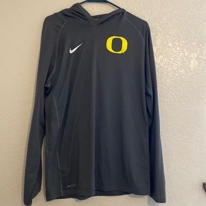 Nike dry fit long sleeve hooded thin sweatshirt large